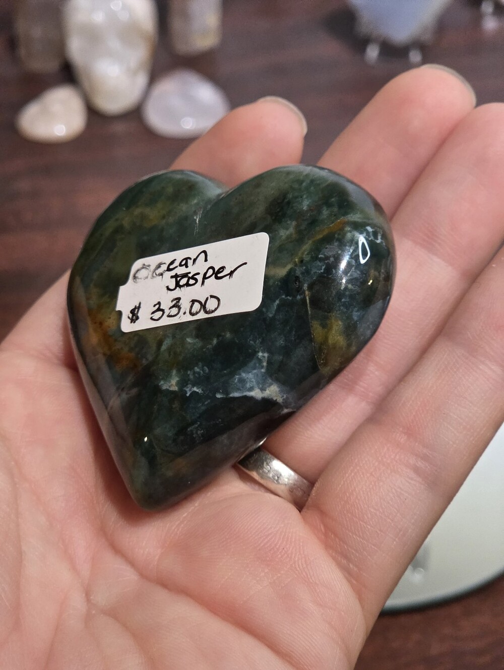 Ocean Jasper Heart - Picture 5 of 8